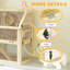 Wooden Hamster Cage 3 Tier Natural Wood Finish
