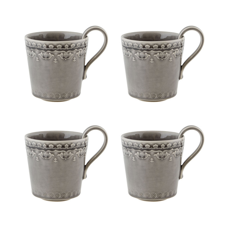 Rua Nova Earthenware Coffee Mug, Antique White, 16.9