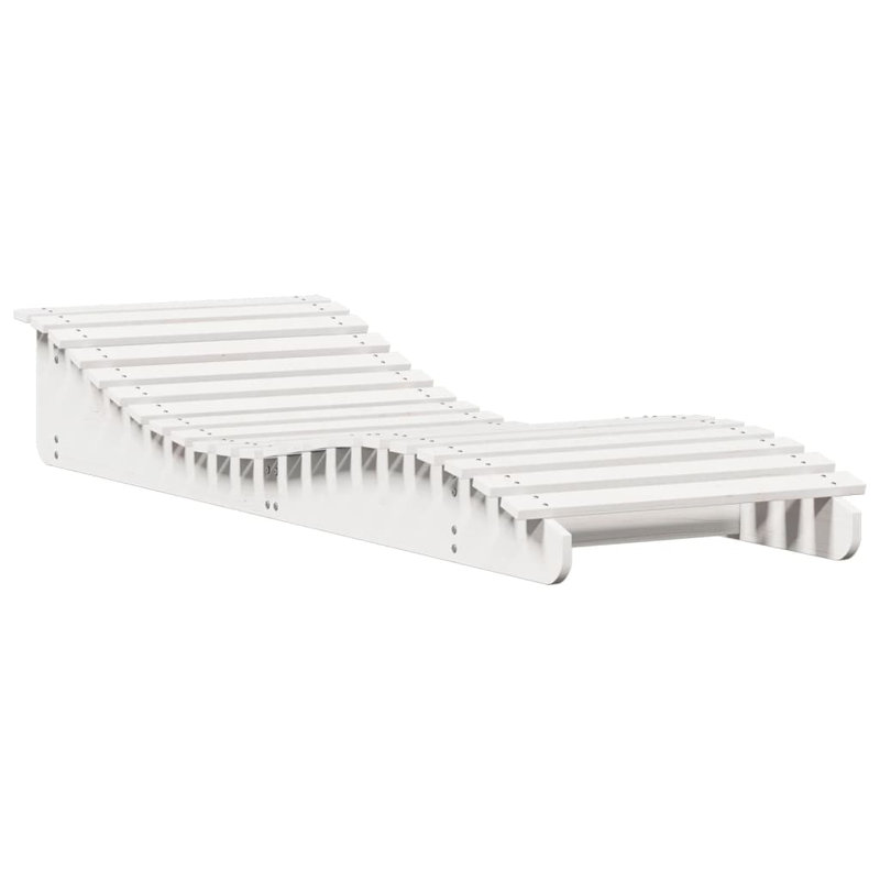 Sun Lounger 80.7"X23.6"X12.4" Solid Wood Douglas, White