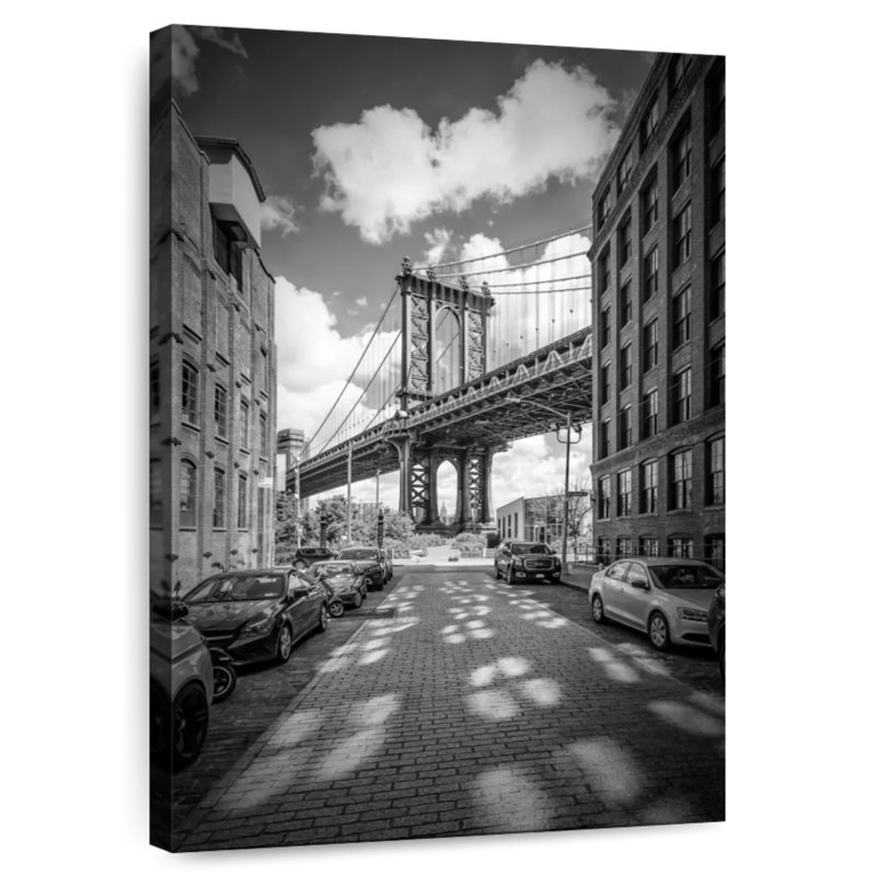 Lilie Manhattan Bridge - monochrome, H 24 po x l 16 po