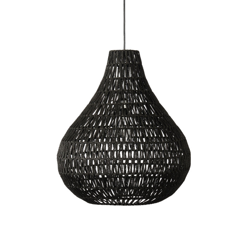 Luminaire suspendu géométrique simple à 1 lumière, Noir