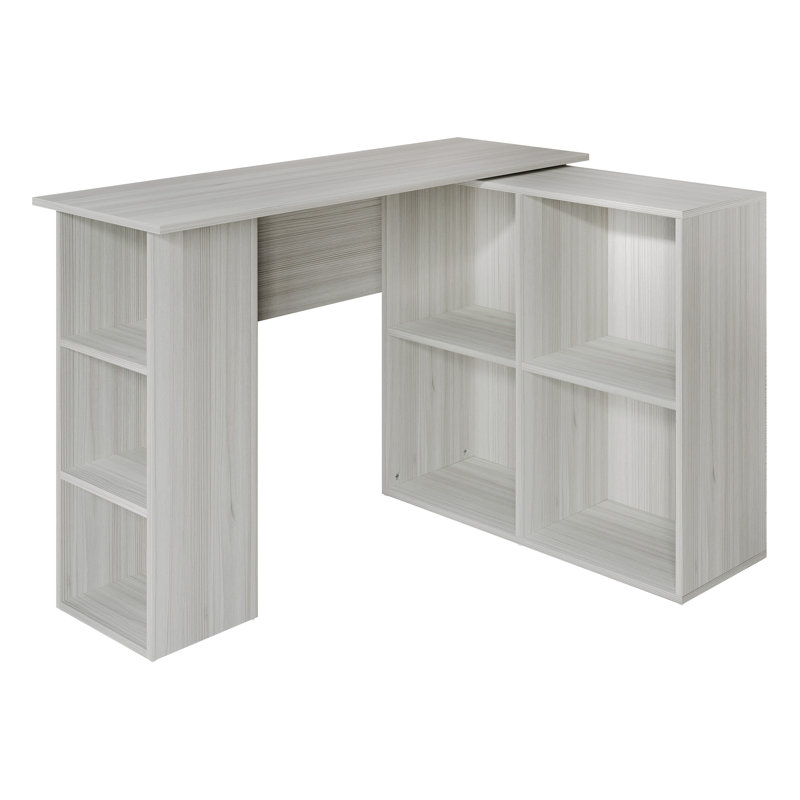 Bureau d'écriture en L Linden Classic - gris clair, Gris clair