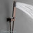 FontanaShowers Lima Ultra Waterfall Shower System, Light Oil Rubbed Bronze, 22" Wall Mount Rainfall Showerhead with 6 Body Jets and Handheld Spray