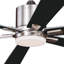Ventilateur de plafond d'extérieur à montage sur tige en nickel satiné de 72 po avec pales réversibles en bois de grève noir, ensemble d'éclairage à DEL à intensité variable et télécommande, 3 vitesses, moteur à courant continu écoénergétiq-1913316789-1980026011
