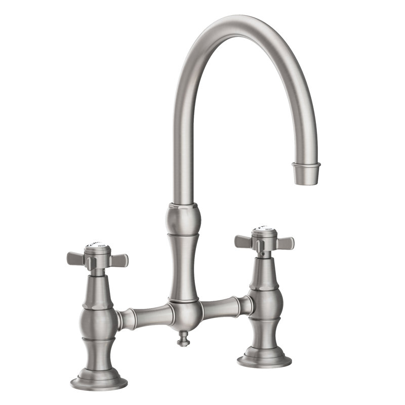 Fairfield Kitchen Bridge Faucet, Stainless Steel