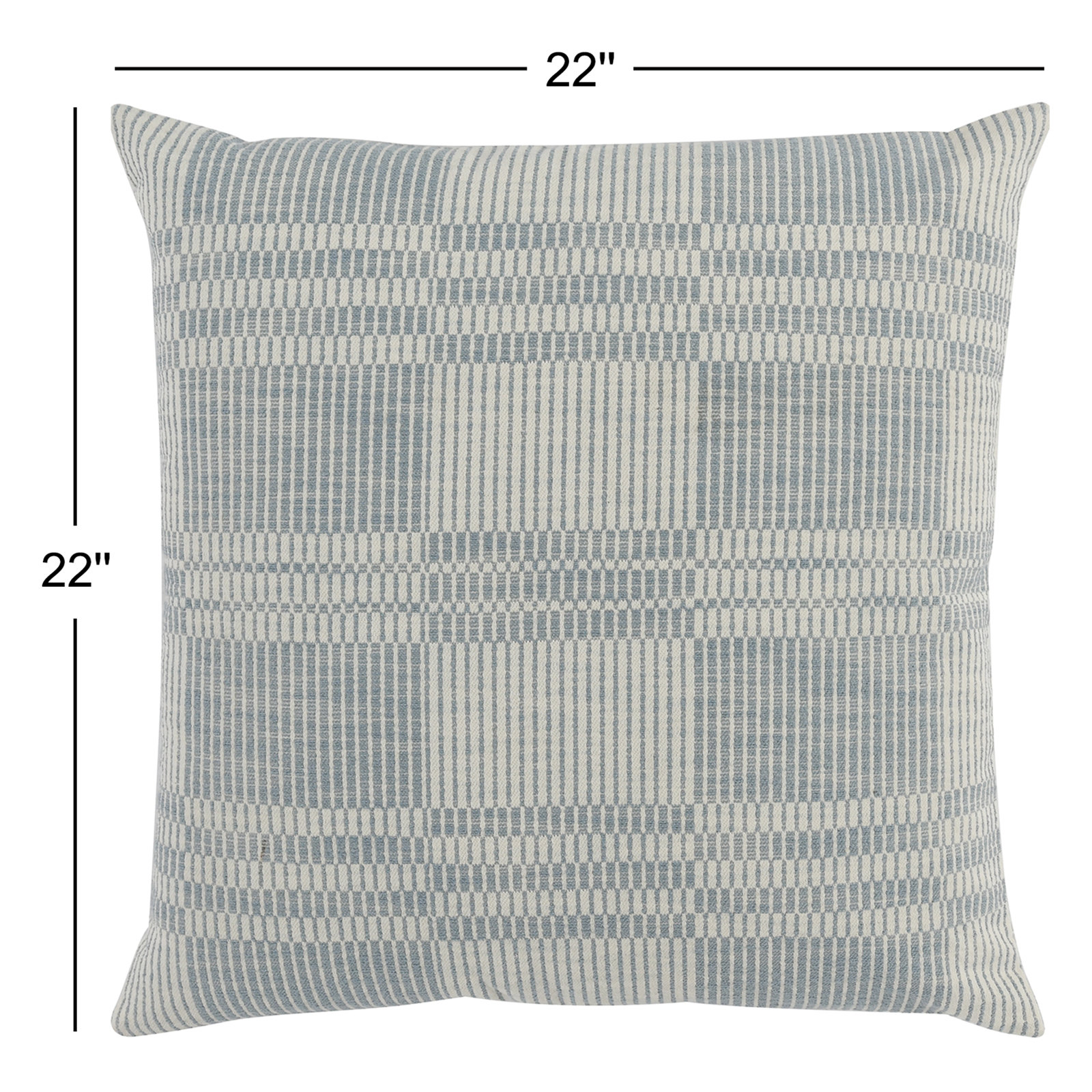 Nieve Plaid Cotton Throw Pillow, Blue