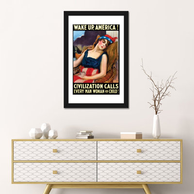 «Vintage War of Lady Liberty Sleeping in a Chair», affiche vintage sur toile