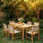  Heritage Solid Wood Patio Dining Chair with Woven Rope & Oversized Backrest (Set of 2)