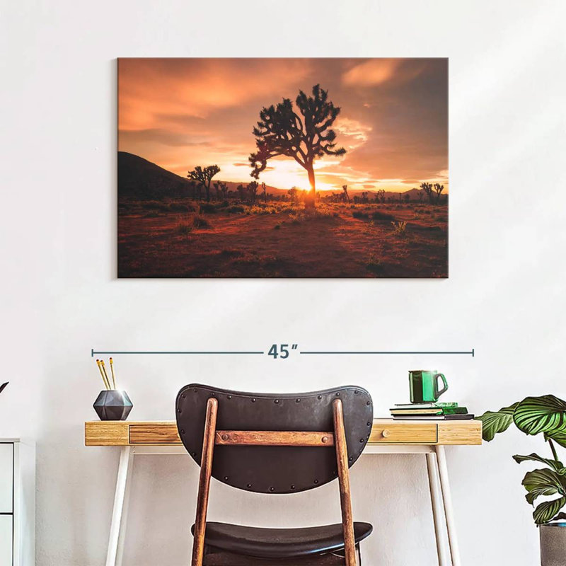 Nicci Joshua Tree Desert Sunset, H 26 po x l 39 po