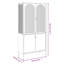 Mabe Highboard Black Glass and Steel