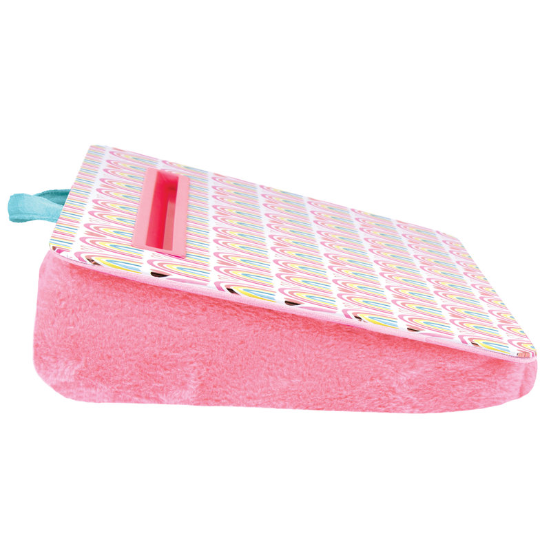 3C4G: Adventure Fun: Rainbow Lap Desk - Portable Lap Pillow Desk W/ Handle, Versatile Media Slot, Cozy Plush Cushion, Perfect For Fun & Homework, Kids Ages 6+