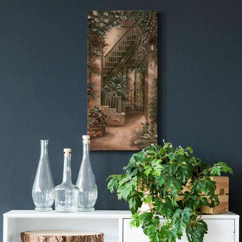 Royal Street I - peinture sur toile tendue, H 16 po x l 8 po x P 1 po