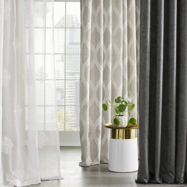 Wade Logan® Borach Semi-Sheer Curtain Pair & Reviews