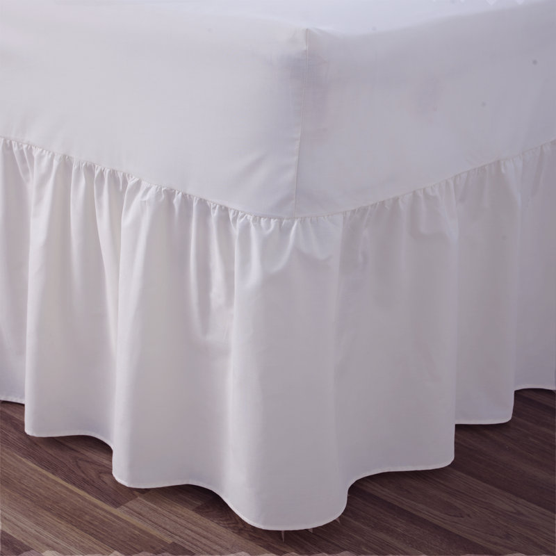 Margret Ruffled Bed Skirt, Single (3'), White