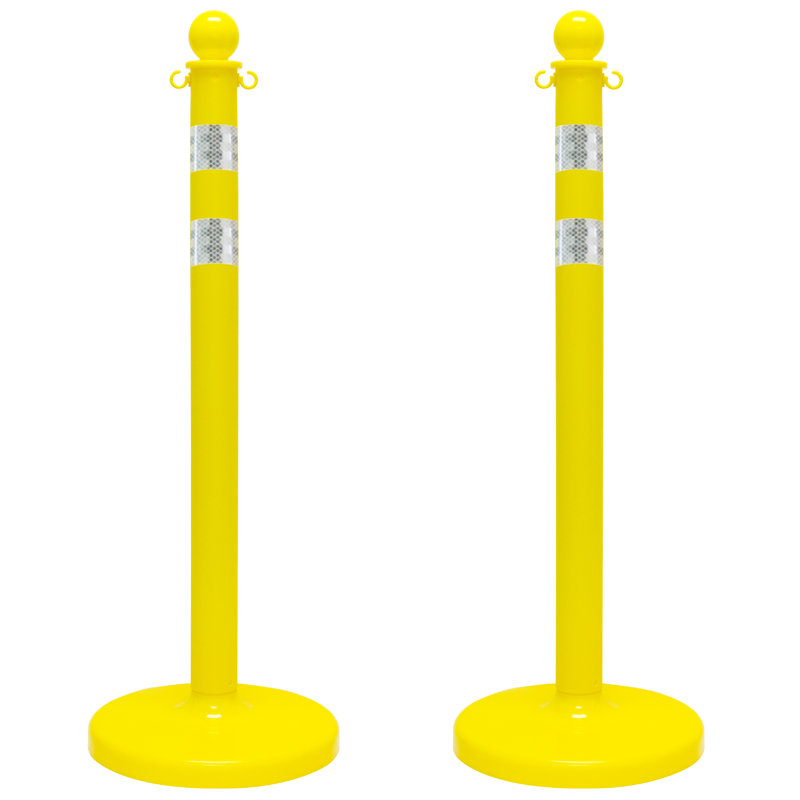 Mr. Chain 40'' H x 14'' W Plastic Stanchion System, Yellow