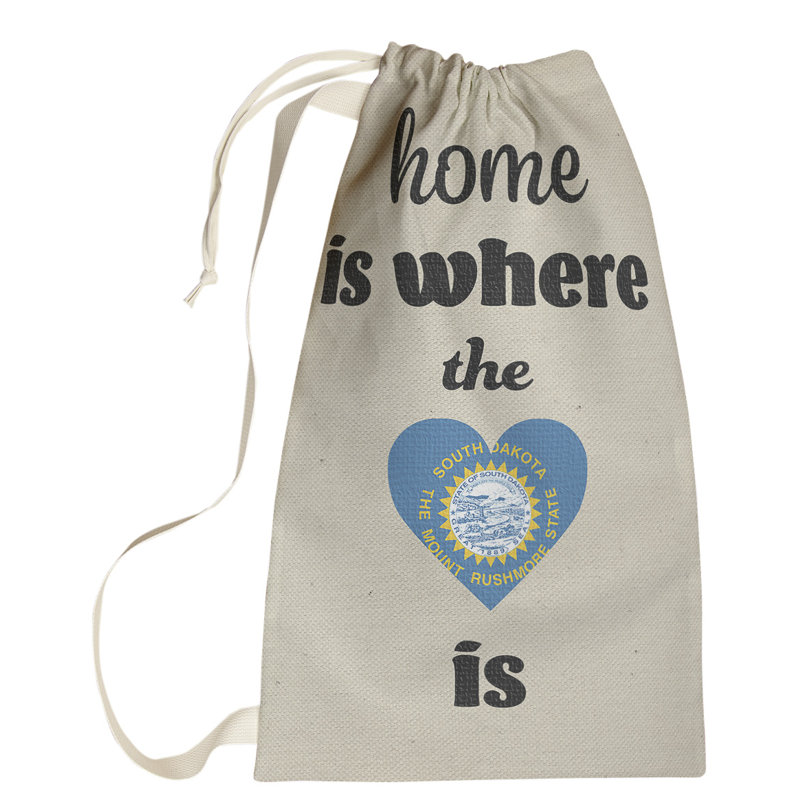 Sac à lessive Heart, Grand (H 76,5 po x l 29,5 po x 1,5 po), Dakota du Sud