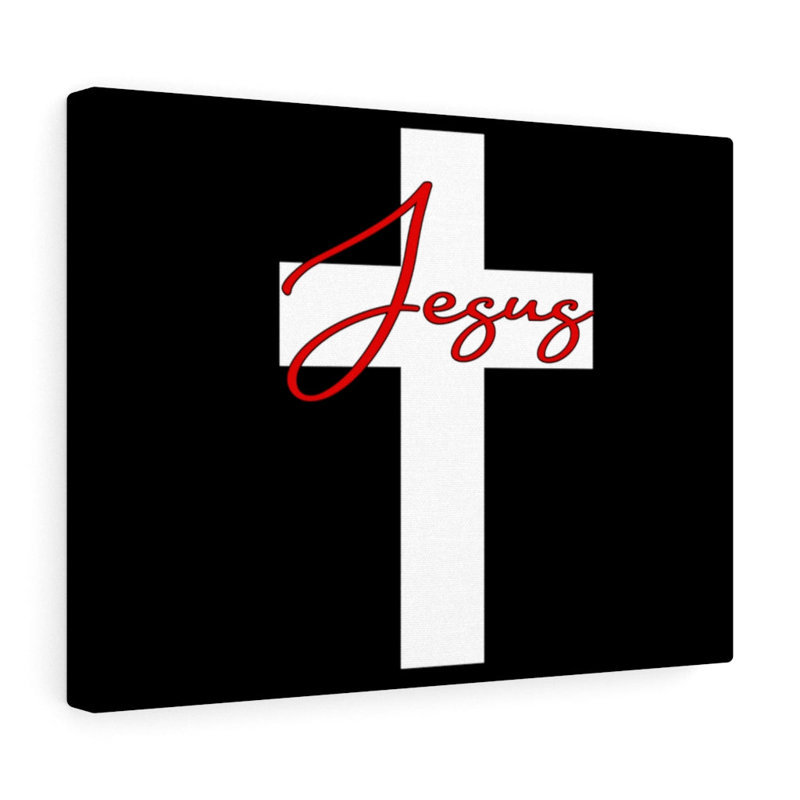 Jesus On Cross - Wrapped Canvas Print, 28cm H x 36cm W