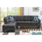 Dark Gray 2Pc L - Shaped 3 Piece Sectional Cup Holder Console For Game Nights, Comes With Two Toss Pillows And Matching Interior Storage, Solid + Engineered Wood Frame, Faux Leather Upholstery, Foam-548161817