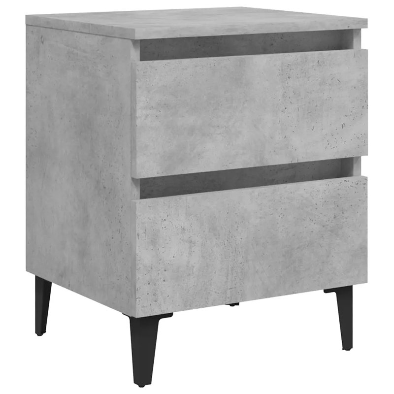 40 cm W Bedside Table, Concrete Grey, 2
