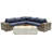 Dzheni Fully Assembled  4 Person Seating Group With Firepit And Sunbrella Cushions-1087603815