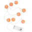 Ensemble de 3 guirlandes de boules en cuivre tissé or rose - 10 mini lumières sphériques DEL, blanc chaud, 2,4 pi