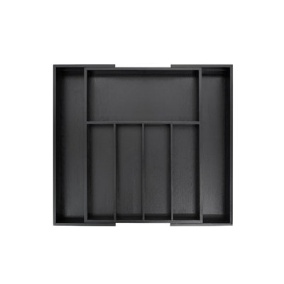 5 x 55 x 43 cm Bamboo Cutlery Drawer Organiser, Expandable Kitchen Utensils Tray