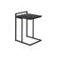 Table d'appoint moderne, stratifié noir, bureau de chambre stable en métal, structure