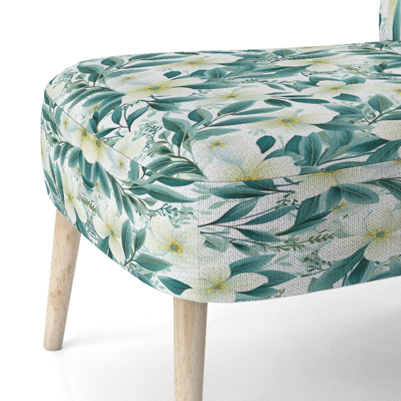 Chaise d'appoint rembourrée Oceanic Foliage Botanical