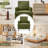 Mid-Century Linen Accent Chair – Stylish-699627435
