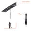 Sayaf 9' x 6' Rectangular Lighted Market Umbrella-1578238500