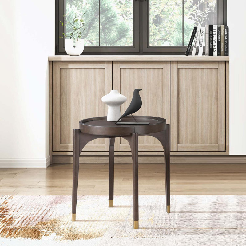 Round End Table with four sturdy legs