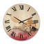 Charmante ville orientale rétro Boho Illustration V - horloge murale géométrique moderne surdimensionnée en bois-1043271569