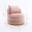 Fauteuil demi-tonneau pivotant en velours l 32,3 po Johnthon-2023112978
