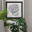 Indigo floral sur lin III - Toile encadrée de qualité supérieure - Toile encadrée de qualité supérieure - reproduction de cadre photo-2080362191-2080313904-2143341345