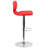 Norrell Contemporary Vinyl Adjustable Height Barstool with Vertical Stitch Back-24677831