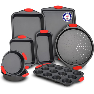 Lifemaster 8 Piece Non-Stick Steel Bakeware Set