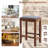 Upholstered Counter Stool with Solid Wood Frame-892540445-892540418