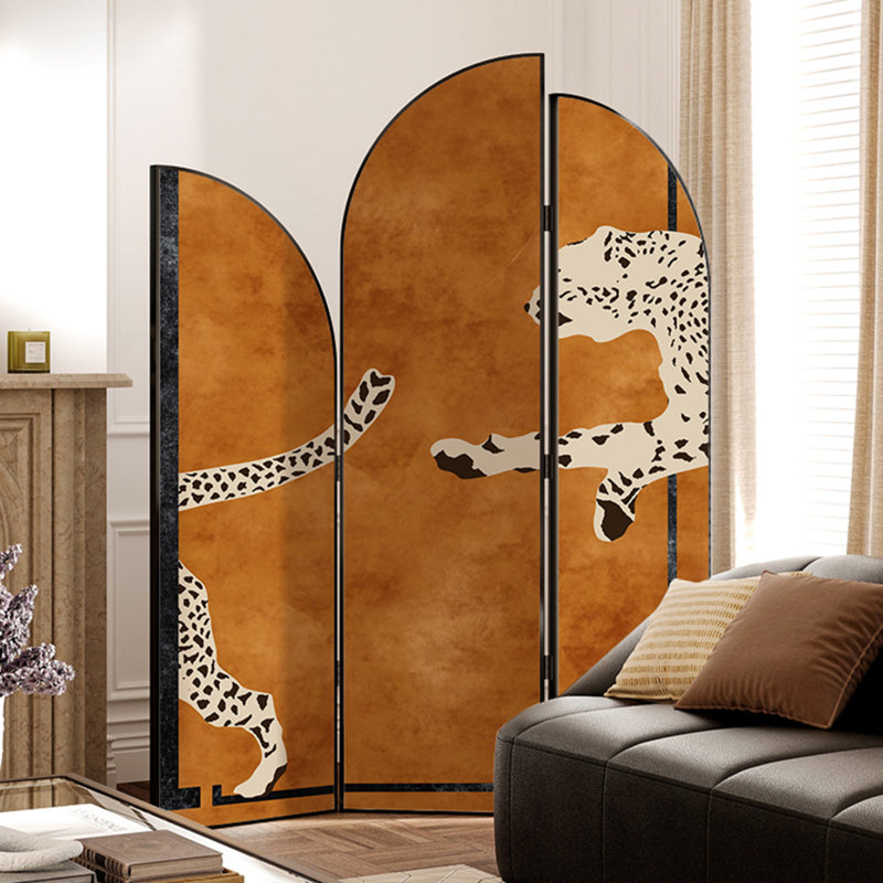 French-Style Cedar Three-Panel Foldable Screen