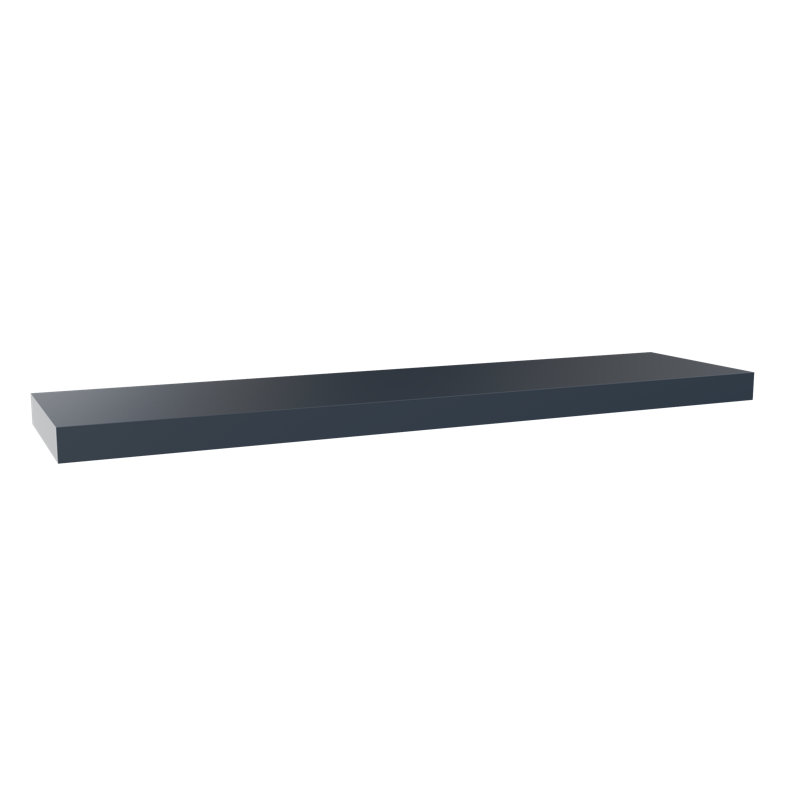 Painted Wood Floating Shelf, Blue