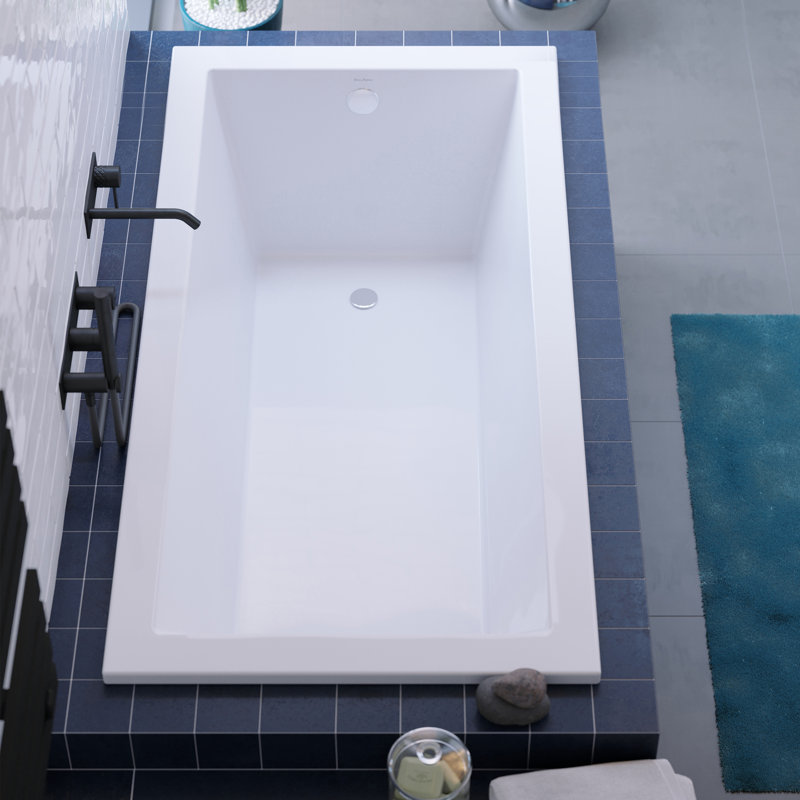 Voltaire 36" White Acrylic Drop-In Bathtub