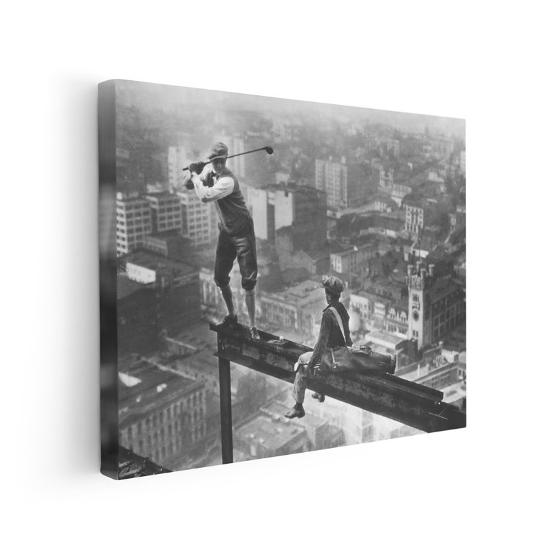 Golf sur un gratte-ciel, Sans cadre, Canevas, H 08 po x l 10 po