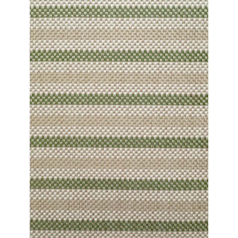 Red Marina Stripe Indoor Outdoor Placemat, Green