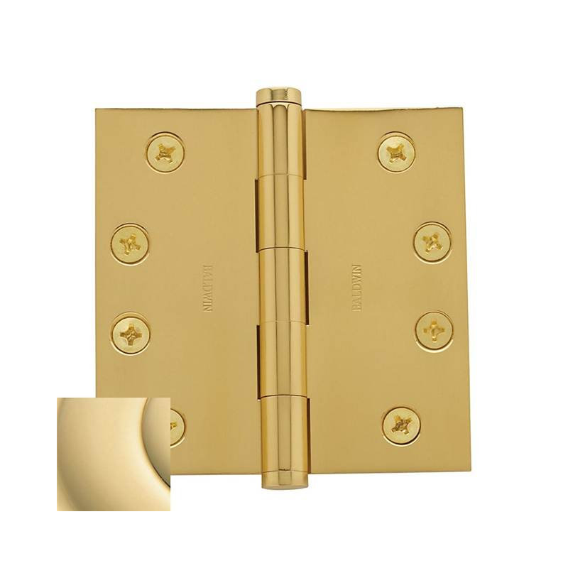 4" H x 4" W Butt Bearing Single Door Hinge, Unlacquered Brass
