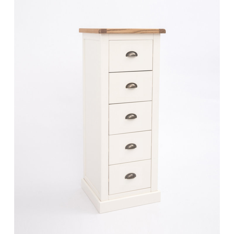 5 Drawer 45cm W Lingerie Chest, Off White