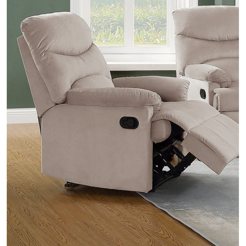 Guderian Recliner, Light Brown Velvet