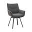 Chaise pivotante en tissu avec pieds en acier Heid-88417880