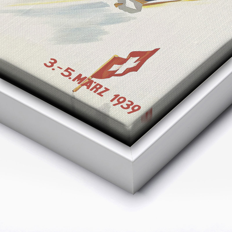 Championnats suisse de ski 1939, Canvas, White Framed, 08"H x 10"W