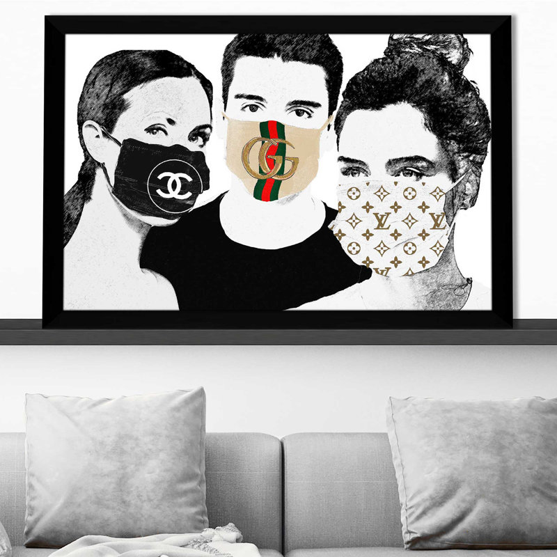 «Masked Couture (Horizontal)» par By Jodi - impression, Cadre noir, H 27,5 po x l 39,5 po x P 0,75 po