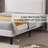 Aldora 2 Pack White Twin Upholstered Platform Bed Frame with Tufted Adjustable Headboard,Noise-Free Twin Size Bed with 8 Inch Under-Bed Storage-1511974485