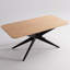 Table de salle à manger rectangulaire en bois manufacturé et solide avec pieds en métal 69,4 po l 69,4 po-1369782215